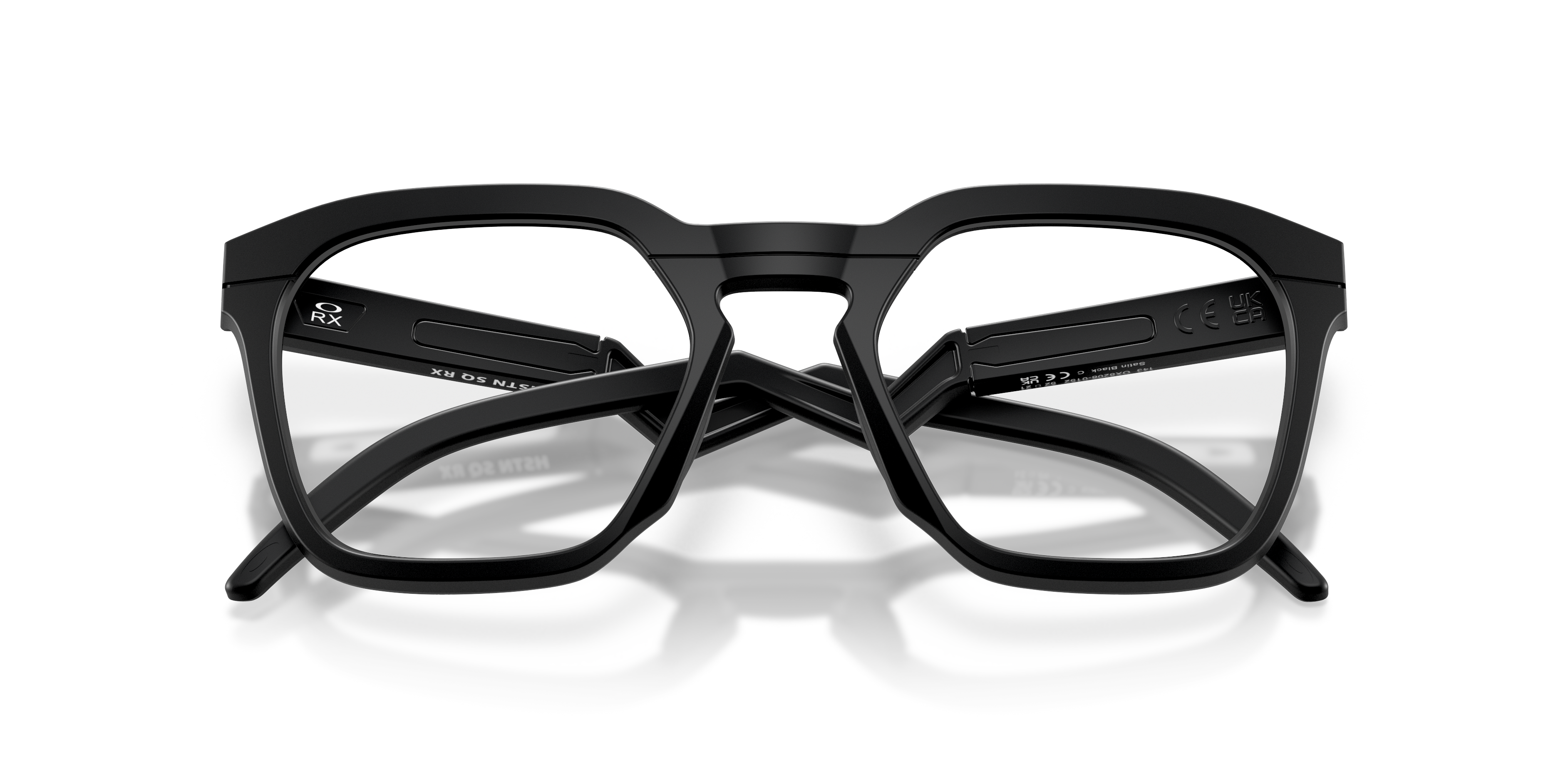 Oakley OX8208 HSTN SQ Unisex Square Eyeglass Frames - Satin Black Frame