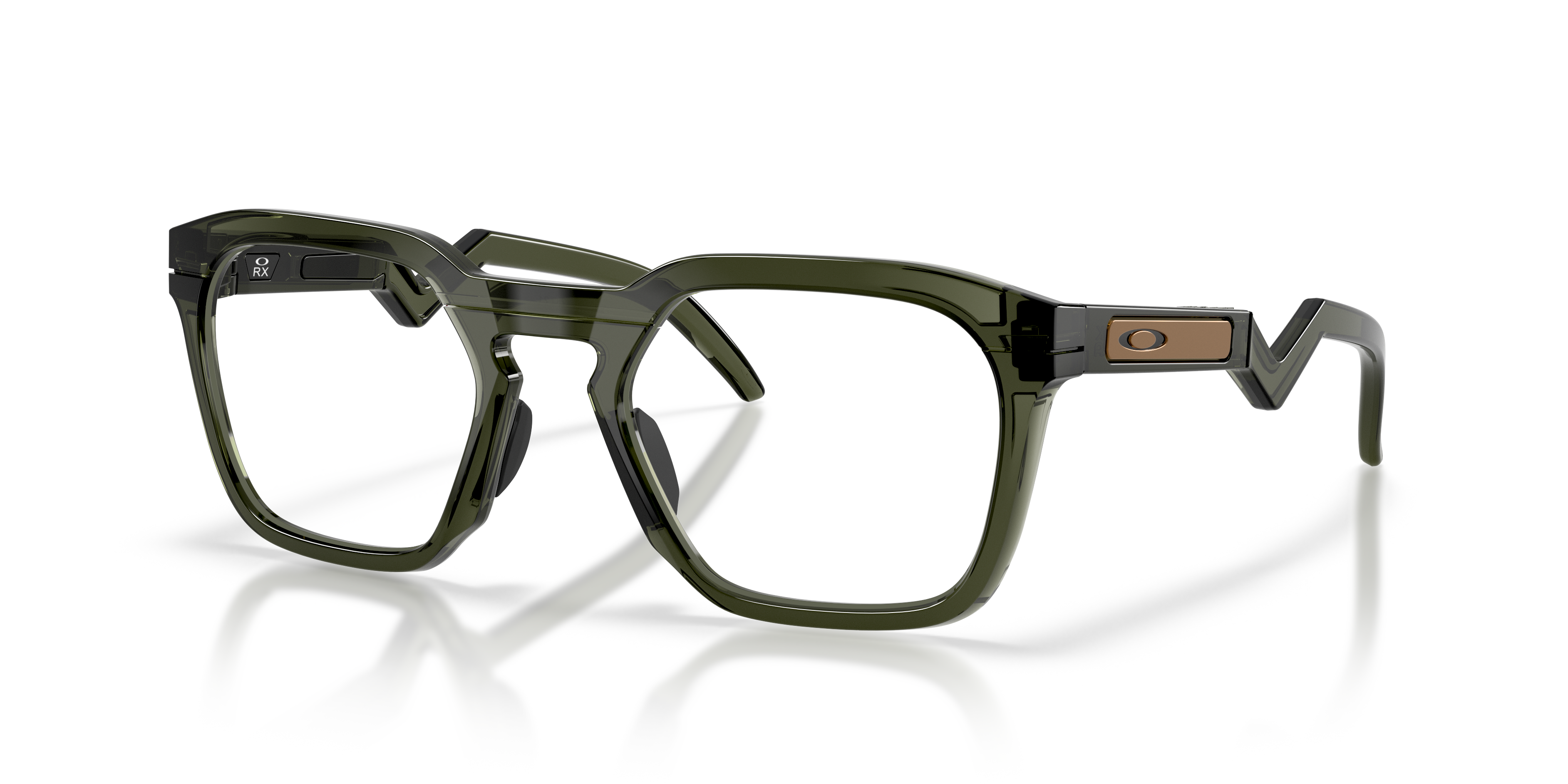 Oakley OX8208 HSTN SQ Unisex Square Eyeglass Frames - Olive Ink Frame