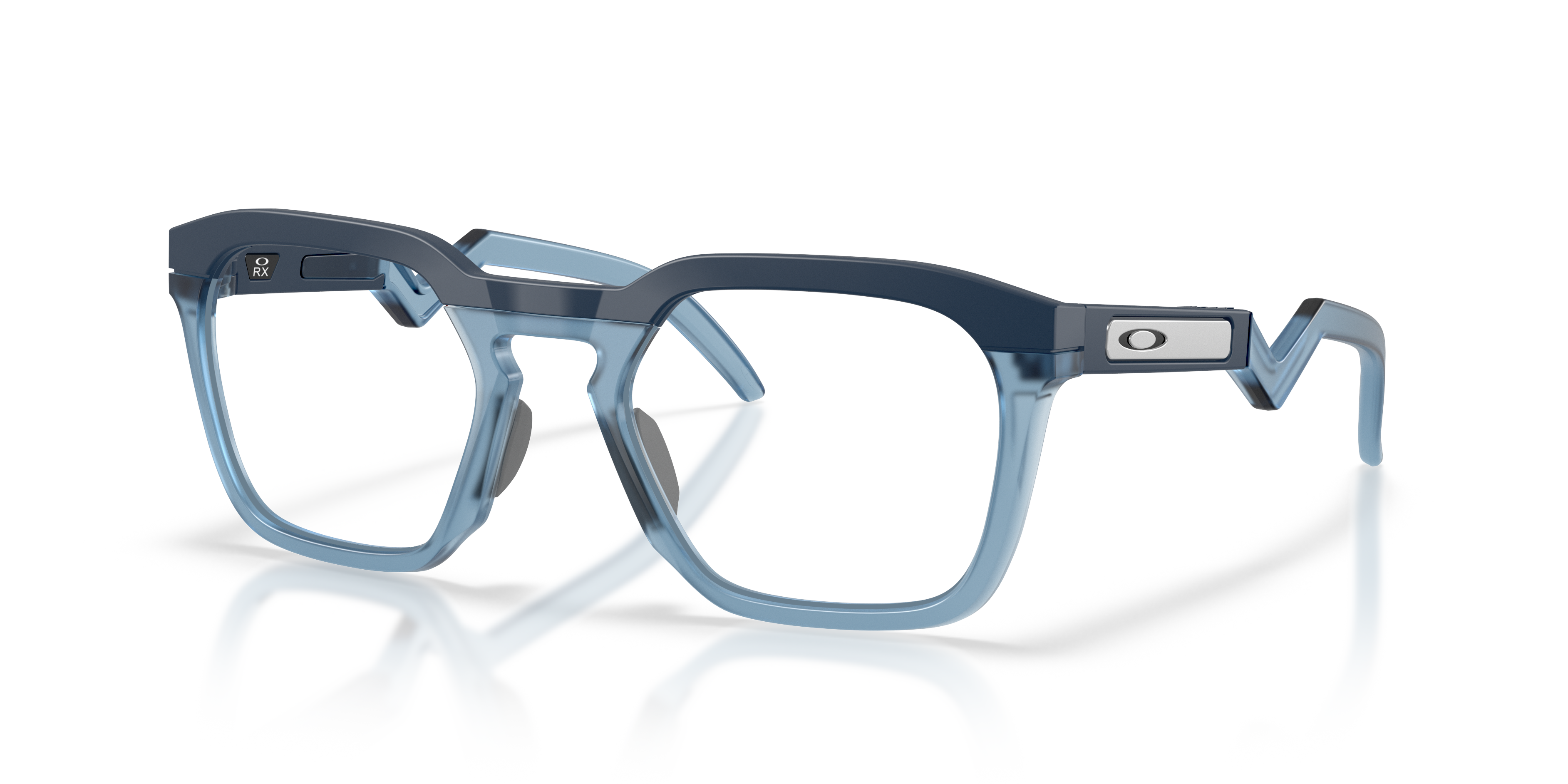 Oakley OX8208 HSTN SQ Unisex Square Eyeglass Frames - Polished Clear Frame