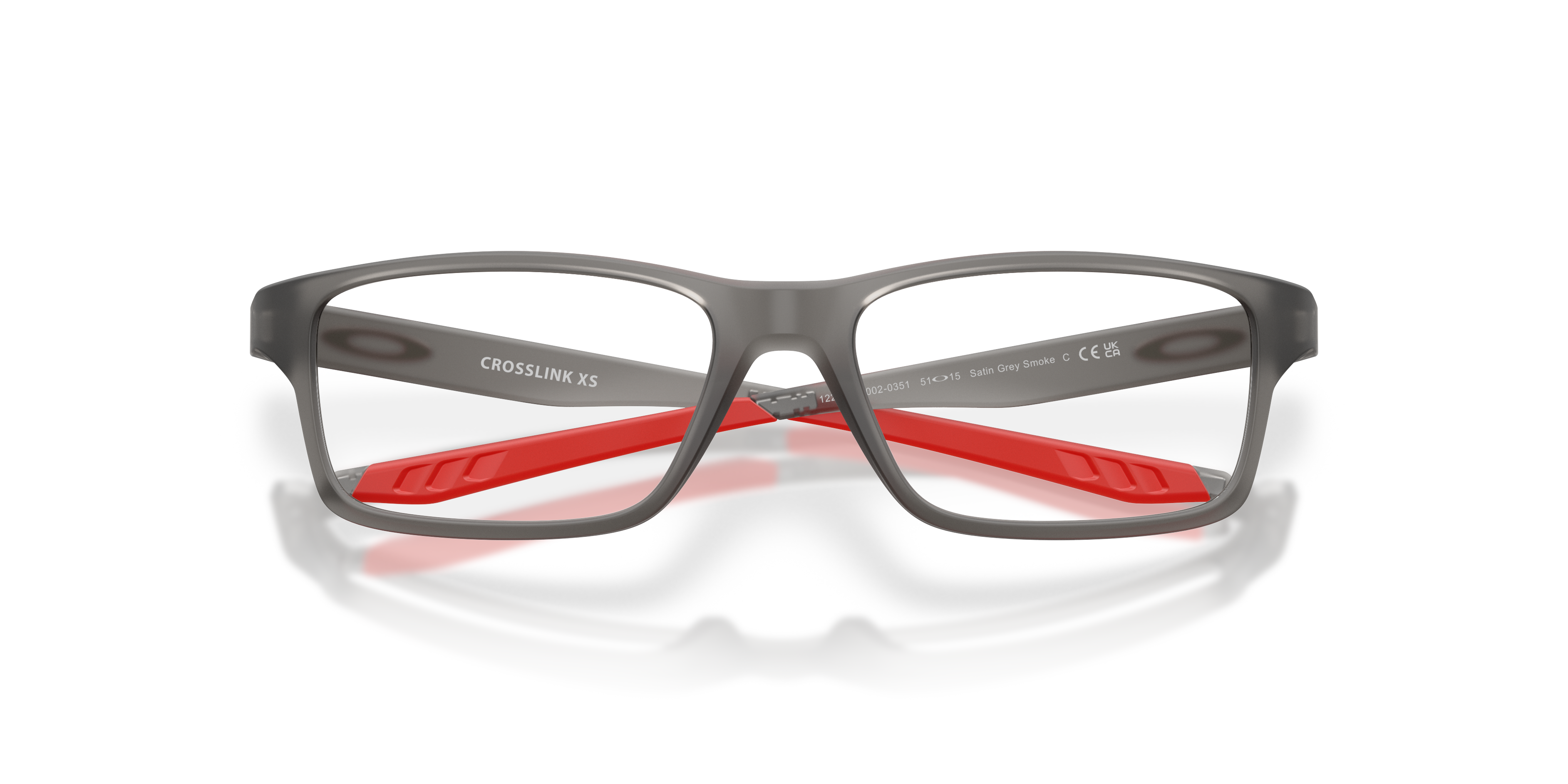 Oakley OY8002 Crosslink XS Youth Square Eyeglass Frames - Satin Grey Smoke Frame
