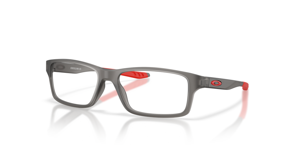 Oakley OY8002 Crosslink XS Youth Square Eyeglass Frames - Satin Grey Smoke Frame