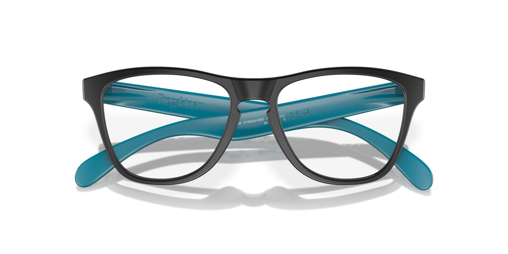 Oakley OY8009 Frogskins XS Youth Round Eyeglass Frames - Matte Black Frame