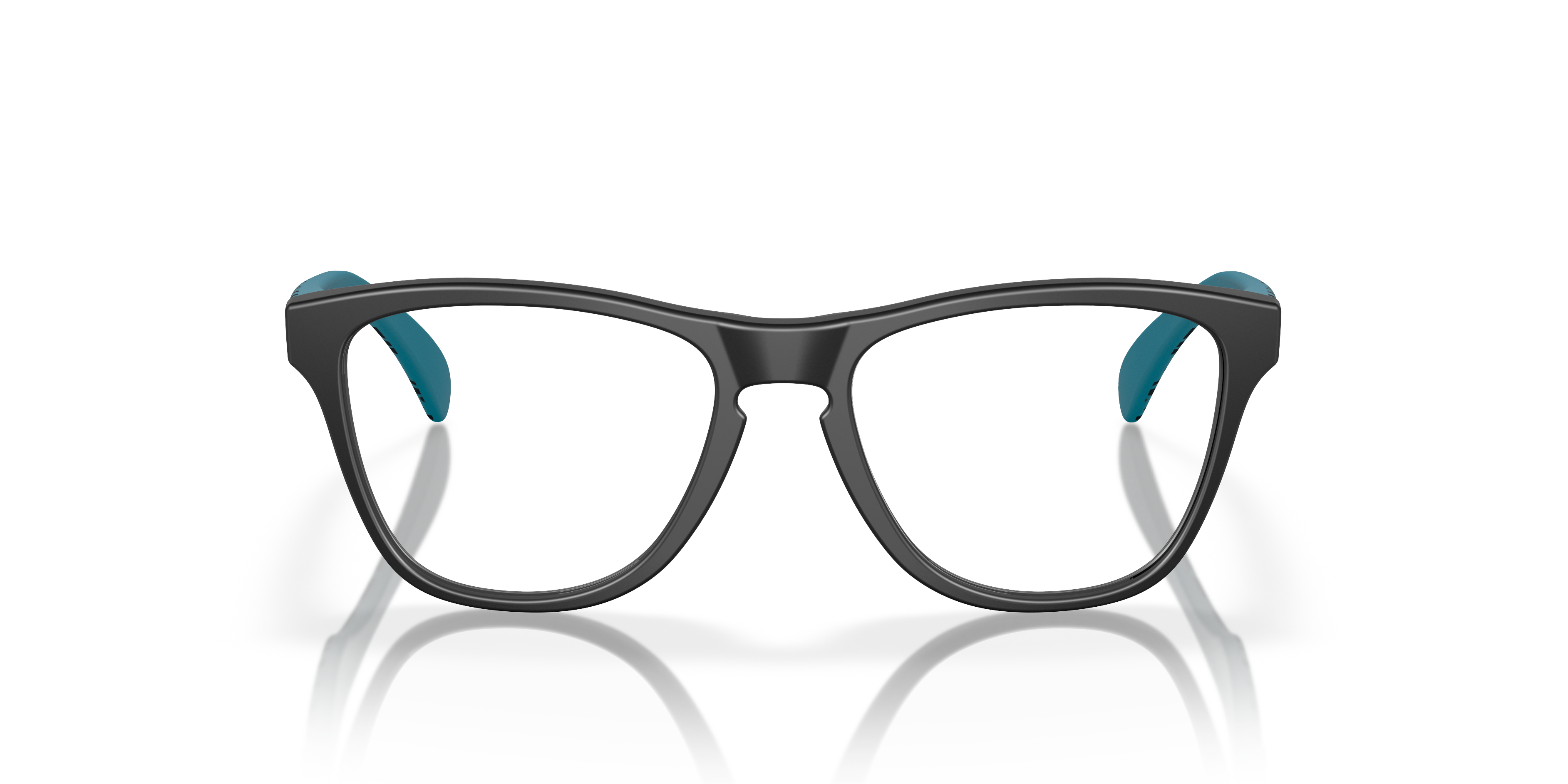 Oakley OY8009 Frogskins XS Youth Round Eyeglass Frames - Matte Black Frame