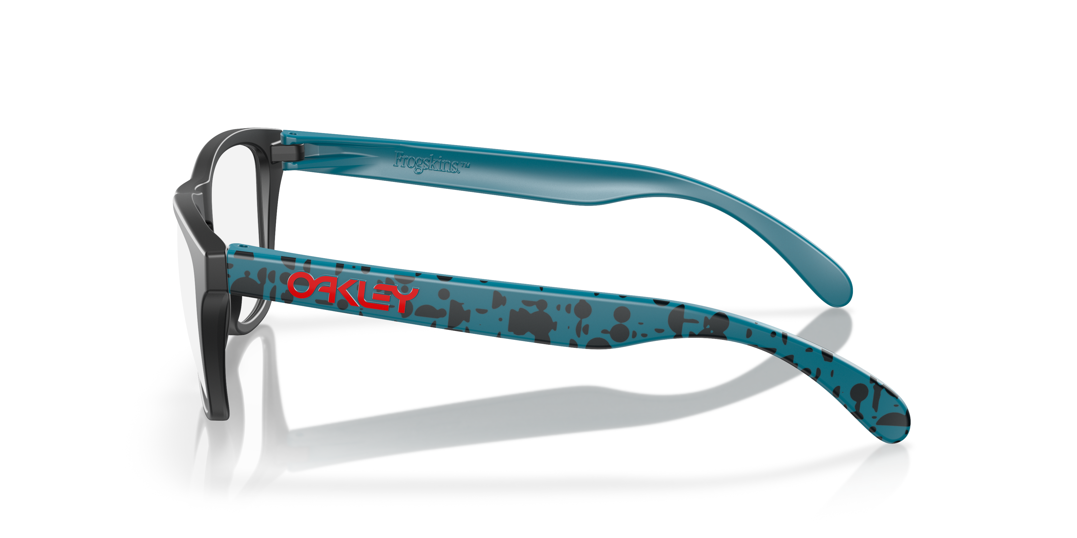 Oakley OY8009 Frogskins XS Youth Round Eyeglass Frames - Matte Black Frame