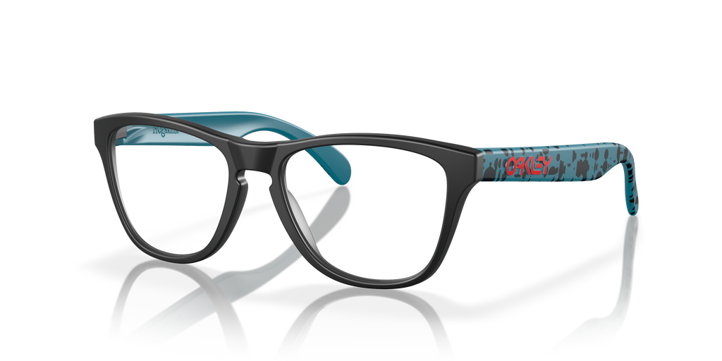 Oakley OY8009 Frogskins XS Youth Round Eyeglass Frames - Matte Black Frame