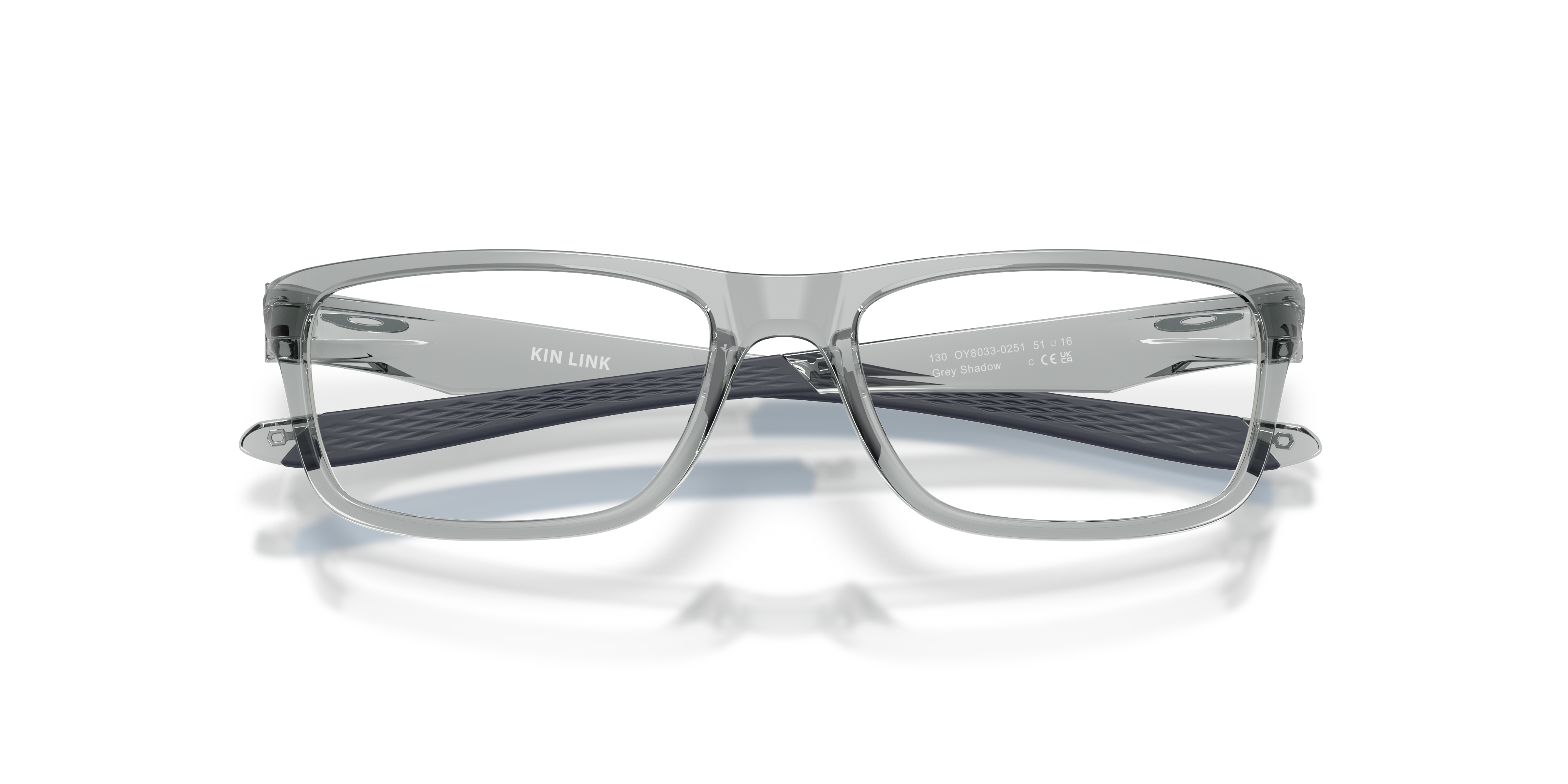 Oakley OY8033 Kin Link Youth Rectangle Eyeglass Frames - Grey Shadow Frame