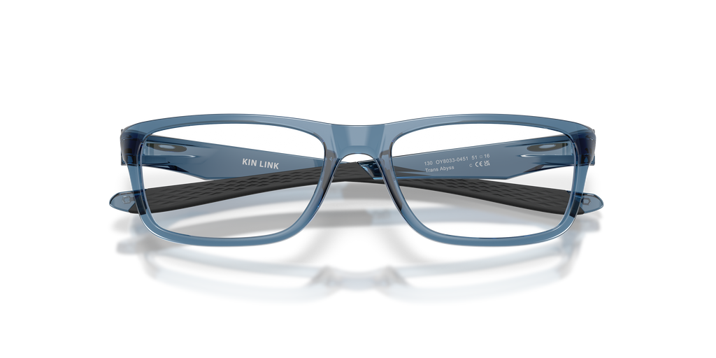 Oakley OY8033 Kin Link Youth Rectangle Eyeglass Frames - Transparent Abyss Frame
