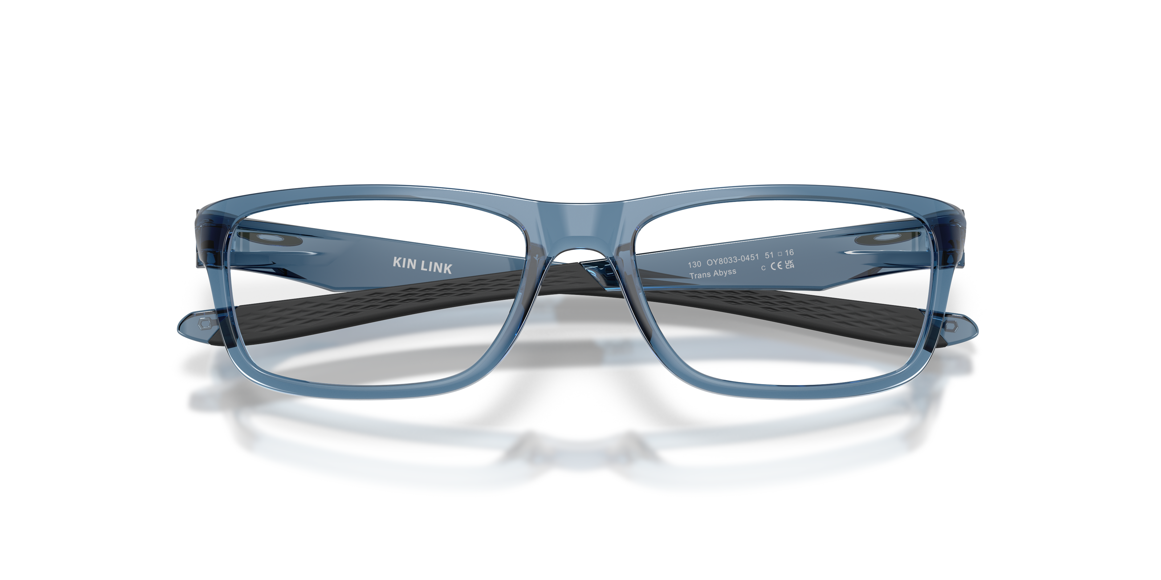 Oakley OY8033 Kin Link Youth Rectangle Eyeglass Frames - Transparent Abyss Frame