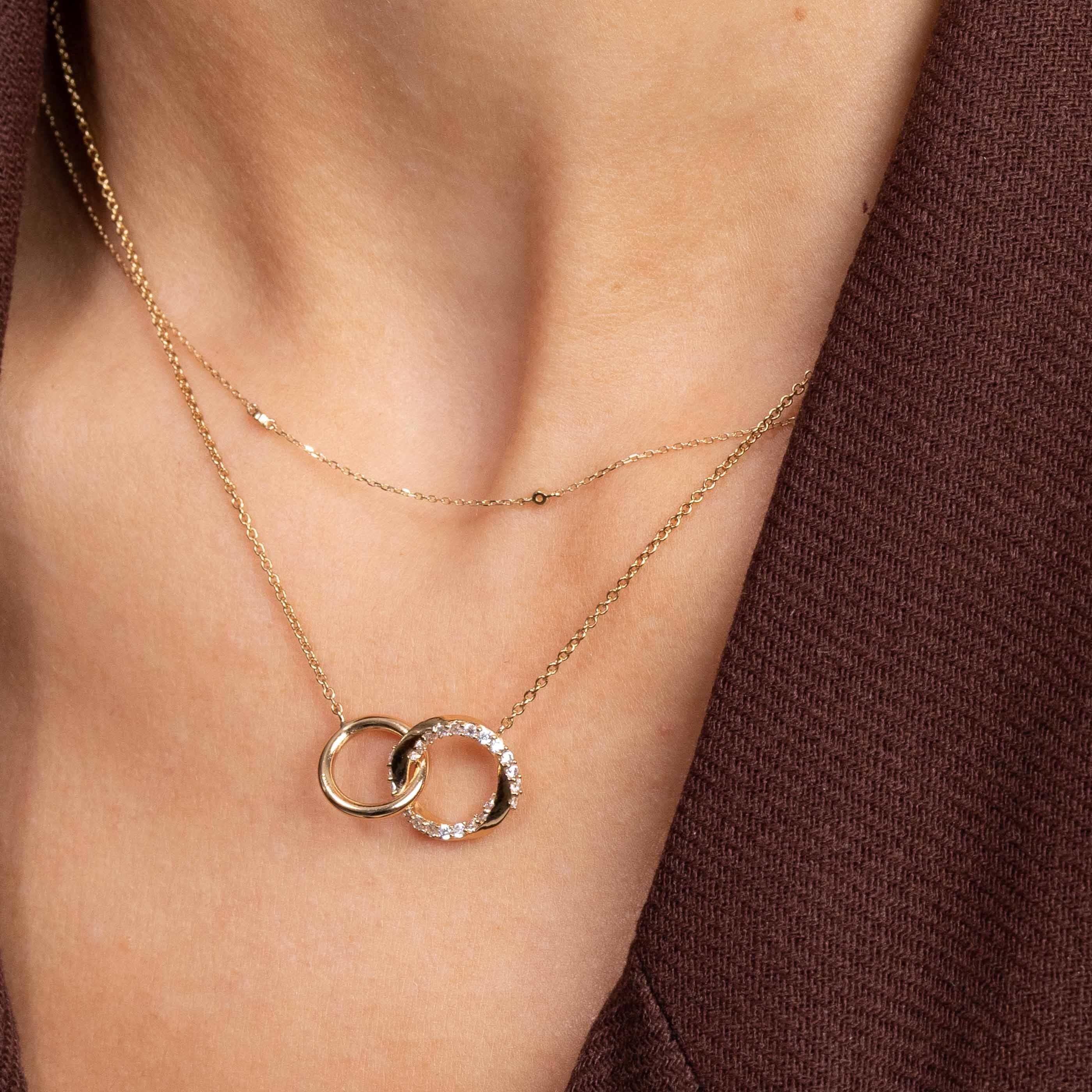 Topaz Charm Necklace in Solid Gold