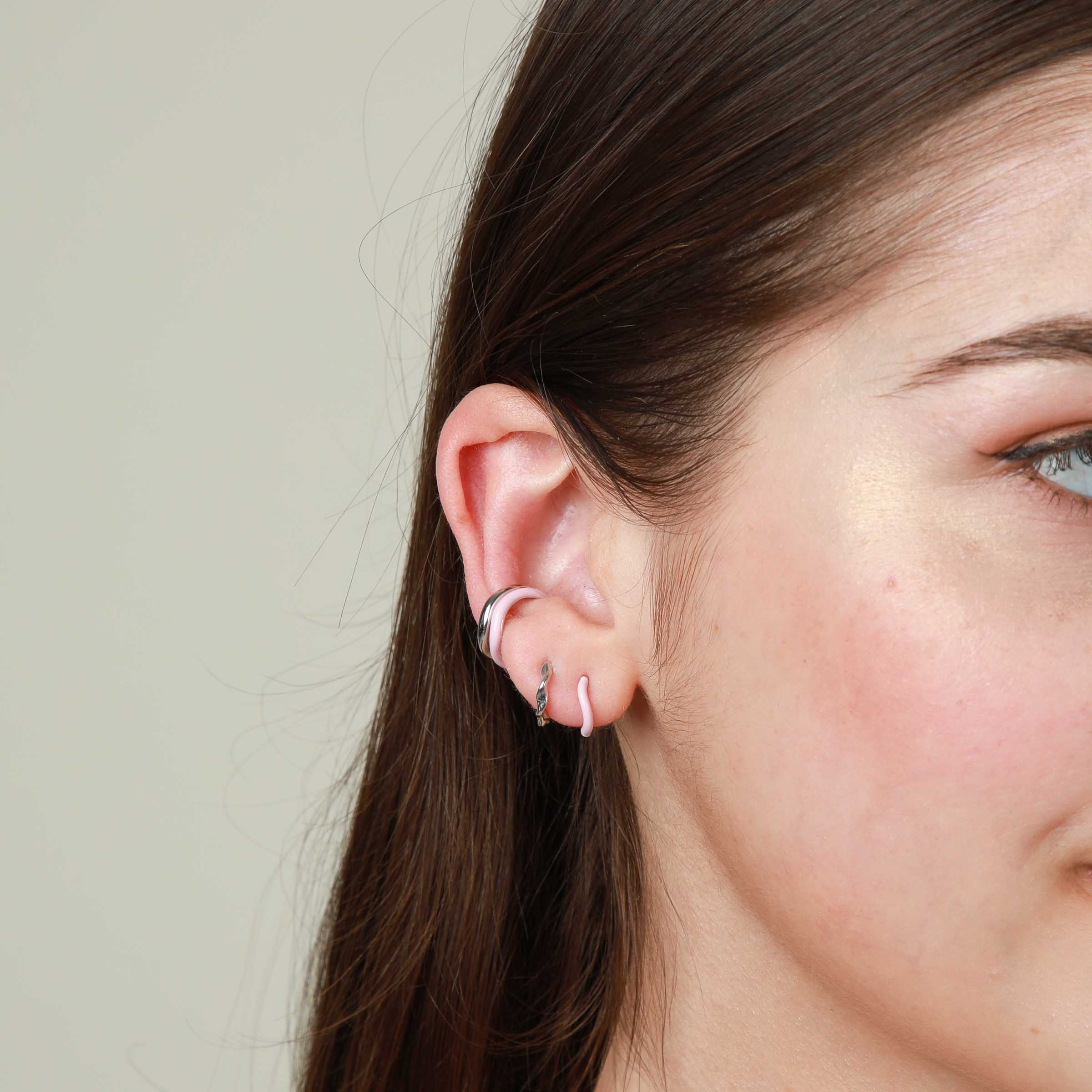 Wave Ear Cuff in Silver