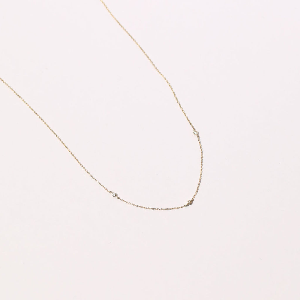 Topaz Charm Necklace in Solid Gold