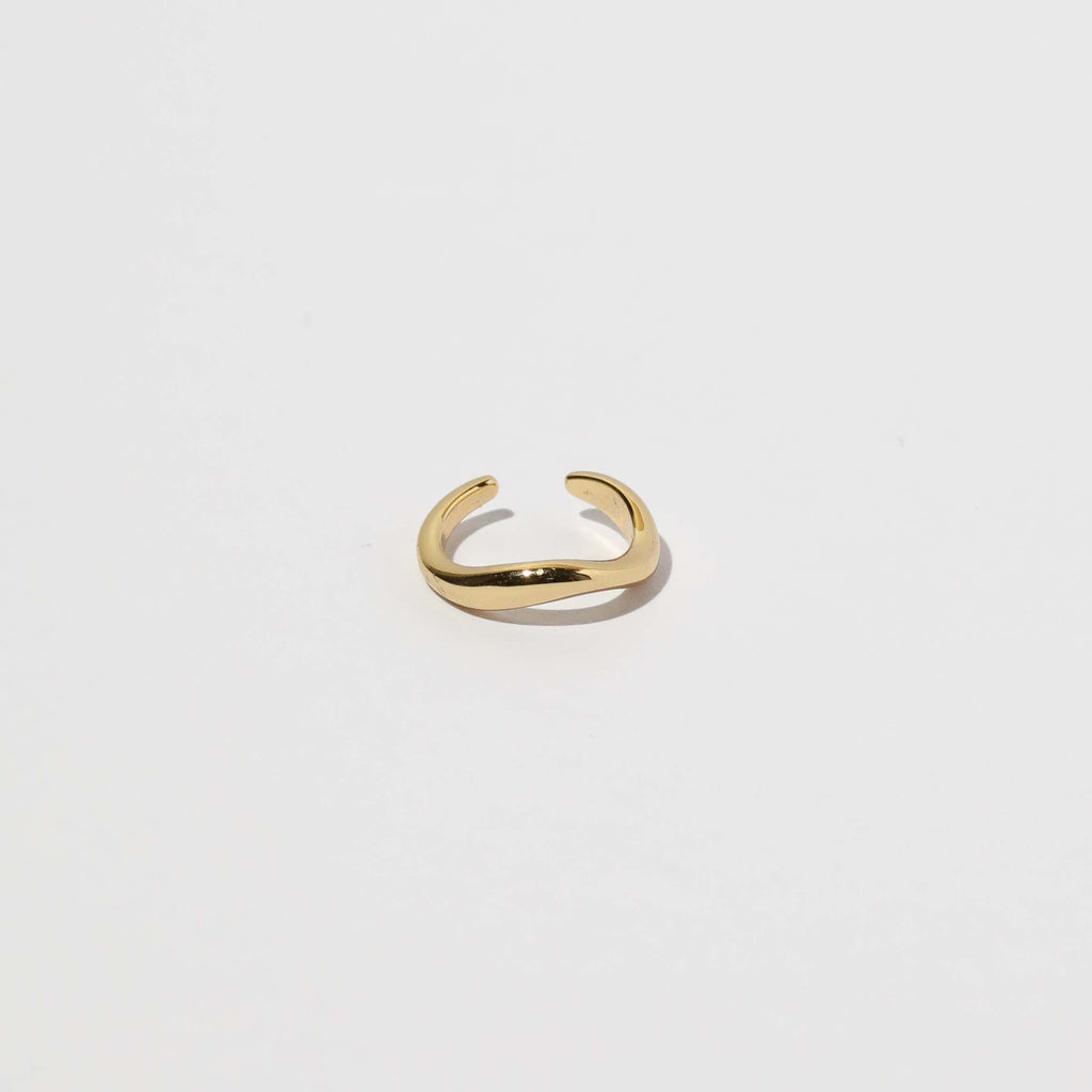 Wave Ear Cuff in Gold