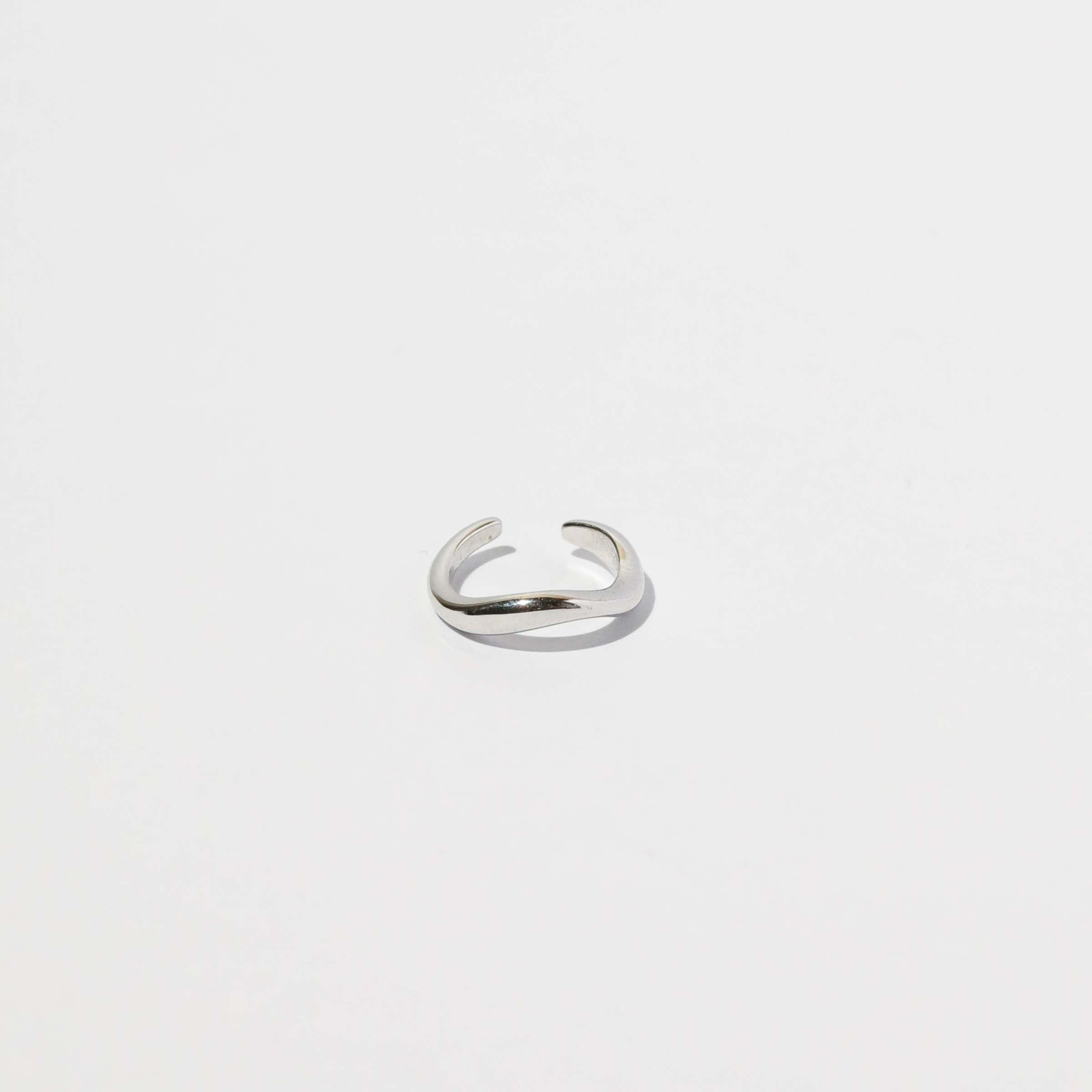 Wave Ear Cuff in Silver