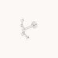 Constellation Piercing Stud in Solid White Gold