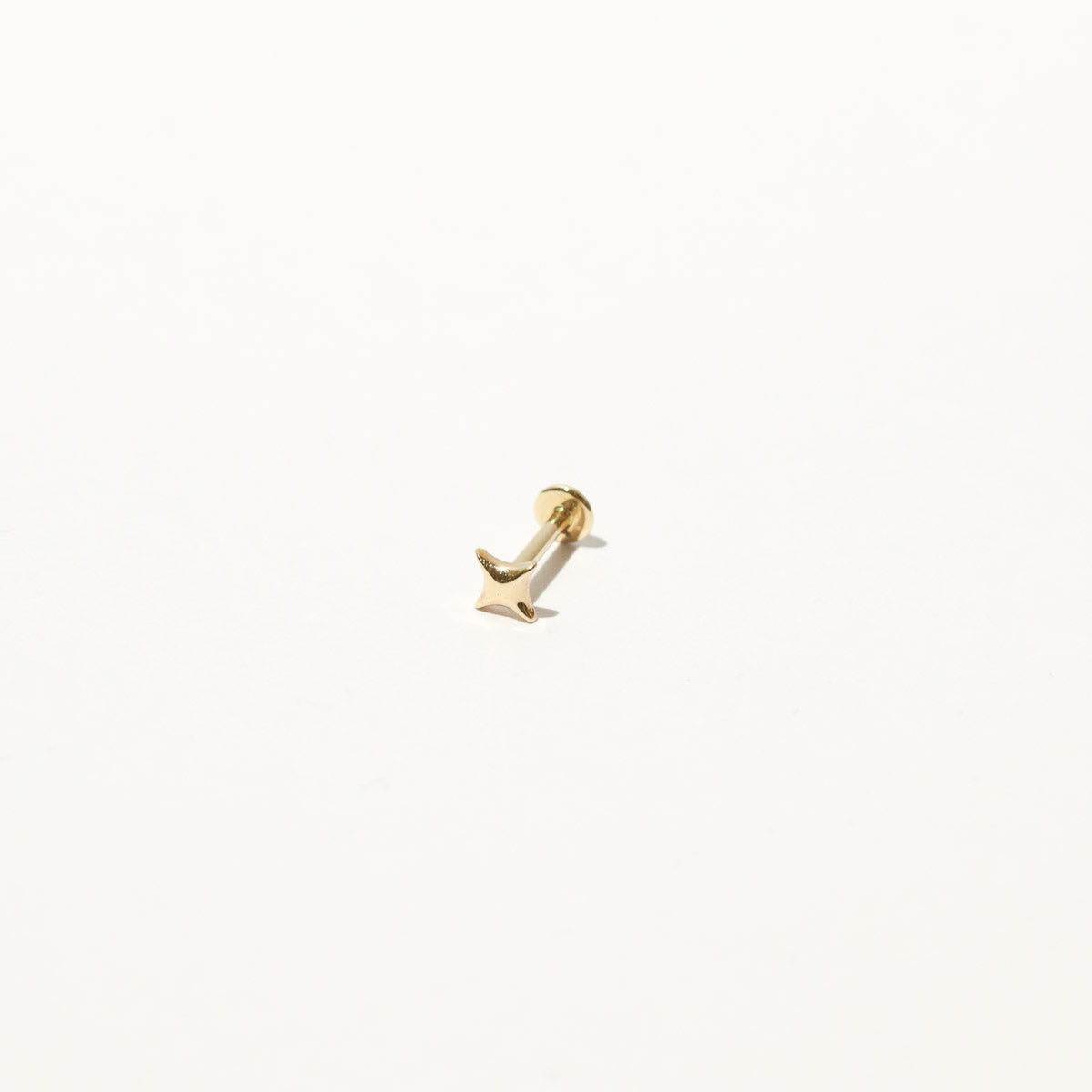 Cosmic Star Piercing Stud in Solid Gold