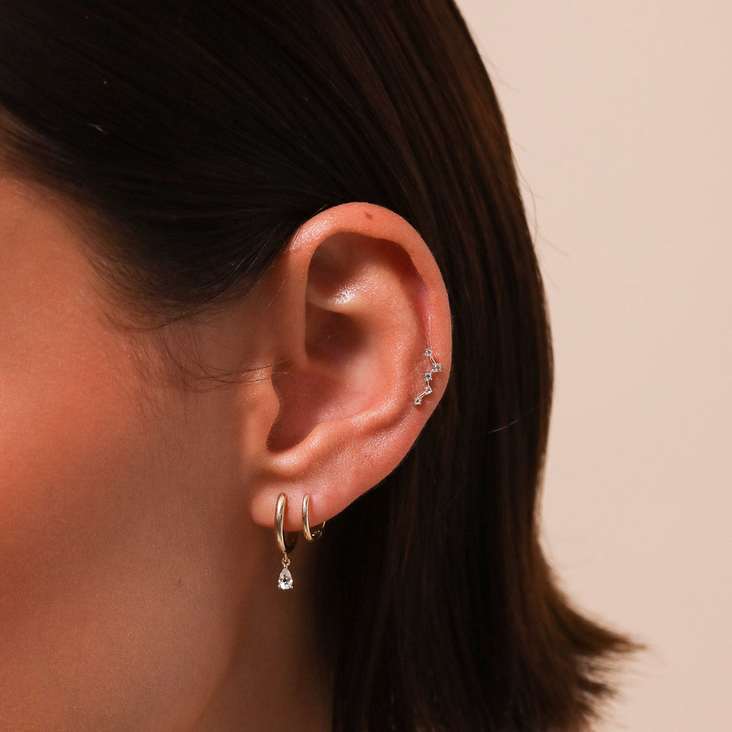 Constellation Piercing Stud in Solid Gold
