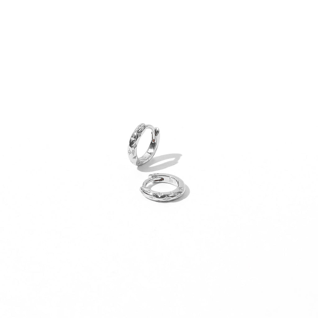Cosmic Star Huggies in Silver