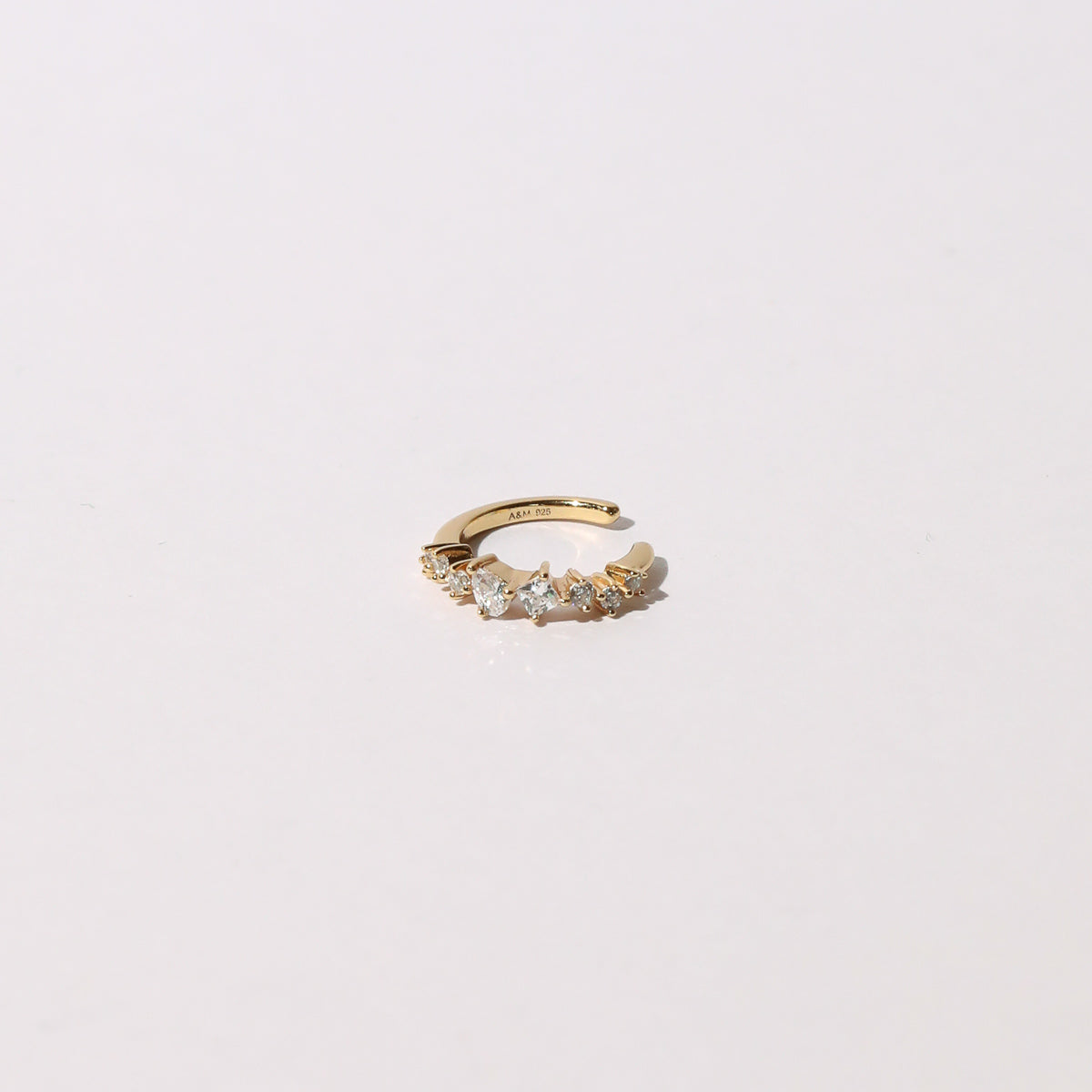 Celestial Crystal Ear Cuff in Gold