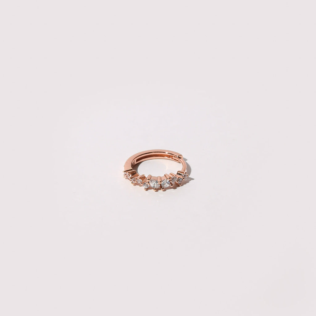 Celestial Crystal 11.5mm Hoop in Rose Gold