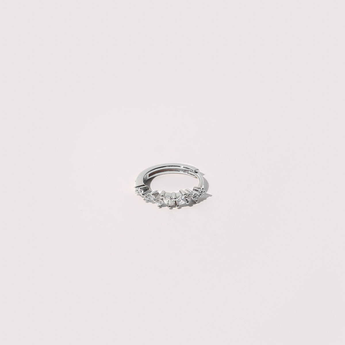 Celestial Crystal 11.5mm Hoop in Silver