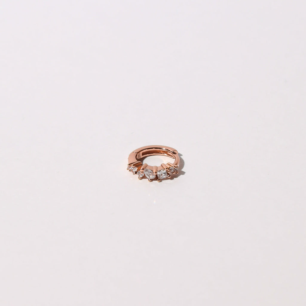 Celestial Crystal 8mm Hoop in Rose Gold