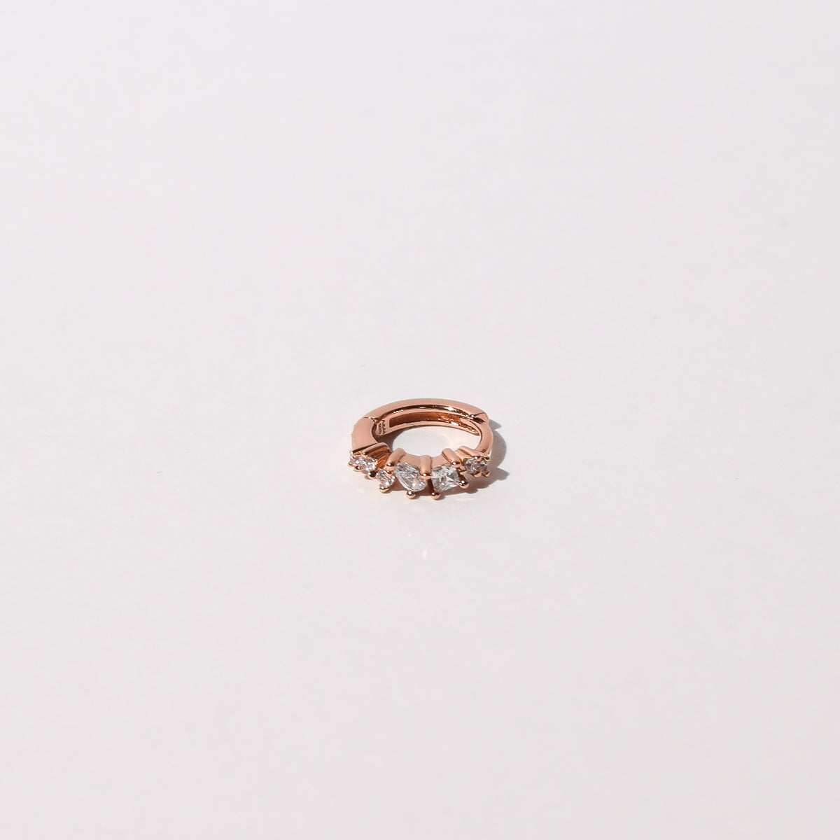 Celestial Crystal 8mm Hoop in Rose Gold