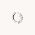 Celestial Crystal 8mm Hoop in Silver