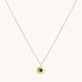 May Emerald Birthstone Necklace in Solid Gold