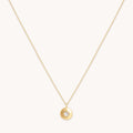 October Opal Birthstone Necklace in Solid Gold