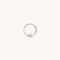Cluster Topaz Daith Hoop in Solid white Gold