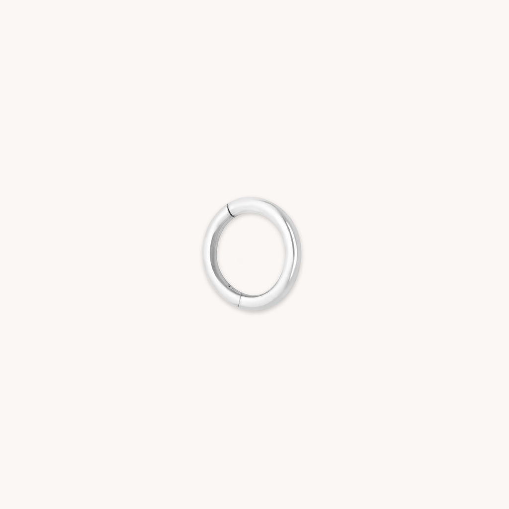 Seamless Hoop 1.2mm in Solid White Gold
