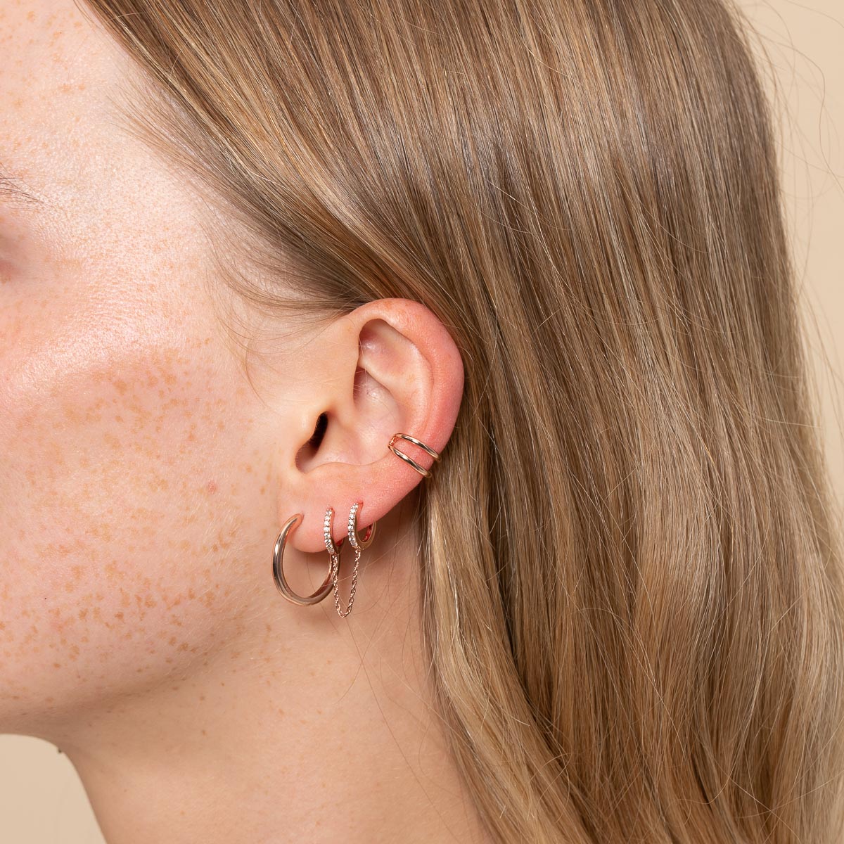 Illusion Essential Ear Cuff in Rose Gold
