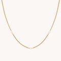 Navette Crystal Necklace in Gold