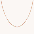 Navette Crystal Necklace in Rose Gold