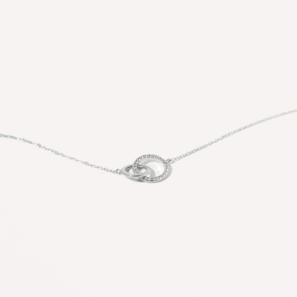 Orbit Topaz Bracelet in Solid White Gold