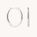 Simple 12mm Hoops in Solid White Gold