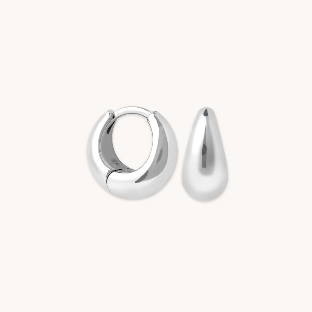 Dome Huggies in Silver