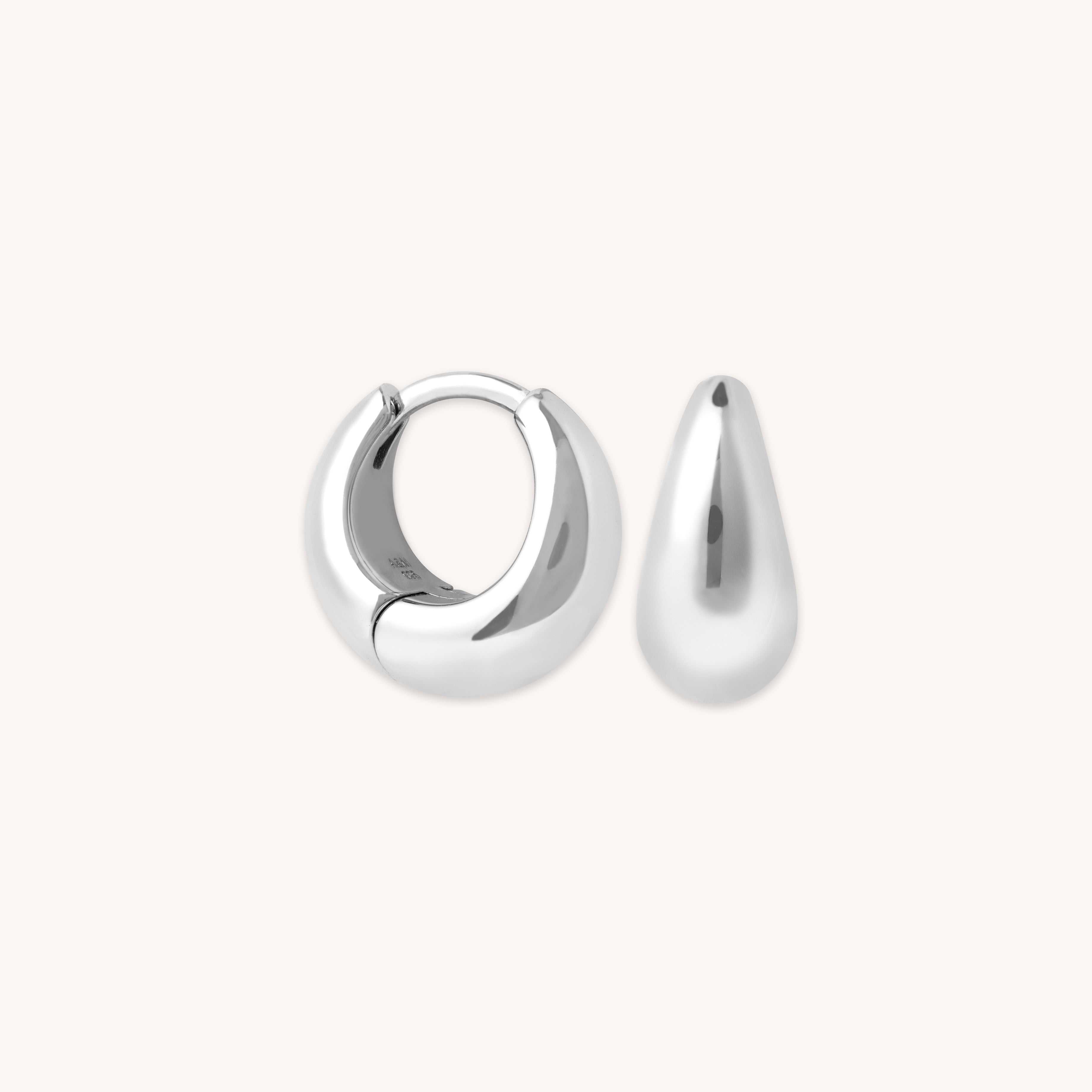 Dome Huggies in Silver