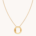 O Initial Bold Pendant Necklace in Gold