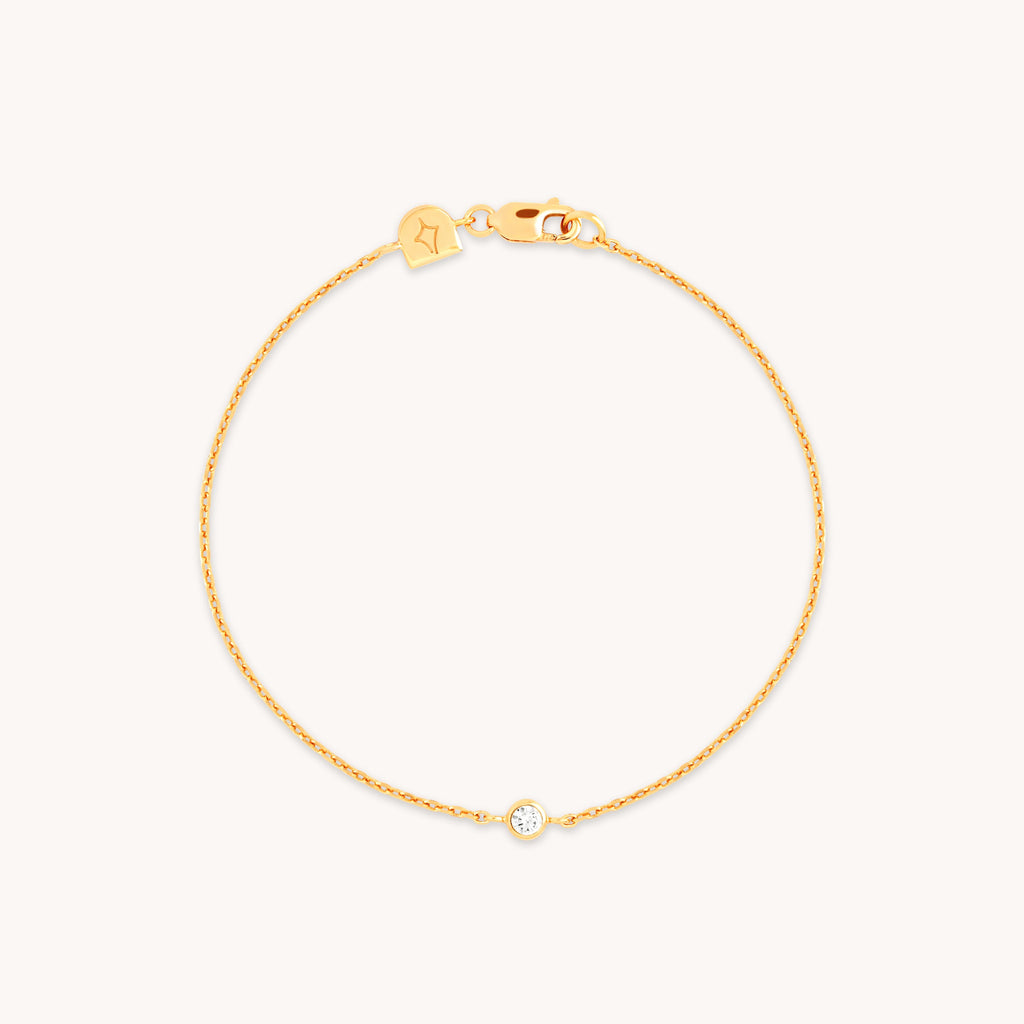 Essential Crystal Charm Bracelet in Gold