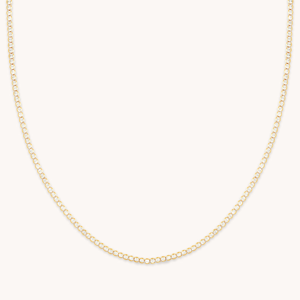 Gleam Tennis Chain Necklace in Gold
