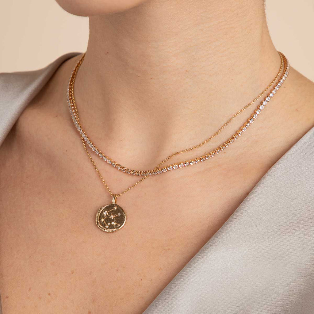 Gleam Tennis Chain Necklace in Gold