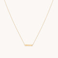 Cosmic Star Topaz Bar Necklace in Solid Gold