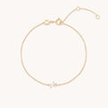 White Topaz Cluster Bracelet in 9k Gold