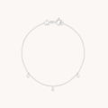 Diamond Charm Bracelet in Solid White Gold