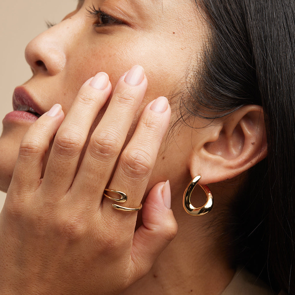 Molten Large Hoops in Gold