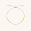 Peridot August Beaded Bracelet in Solid Gold