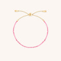 Tourmaline October Beaded Bracelet in Solid Gold