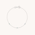 Alexandrite Charm Bracelet in Solid White Gold