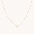 Diamond Marquise Drop Pendant Necklace in Solid Gold